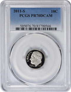 2011-S Roosevelt Dime PR70DCAM Clad PCGS-1