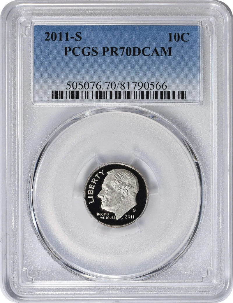 2011-S Roosevelt Dime PR70DCAM Clad PCGS-1