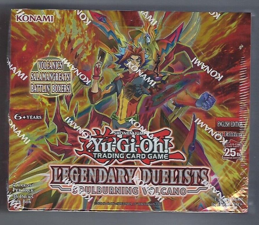 Yu-Gi-Oh! Legendary Duelists: Soulburning Volcano Booster Box New Factory Sealed English TCG Trading Cards Collectible Hobby Rare Packs
