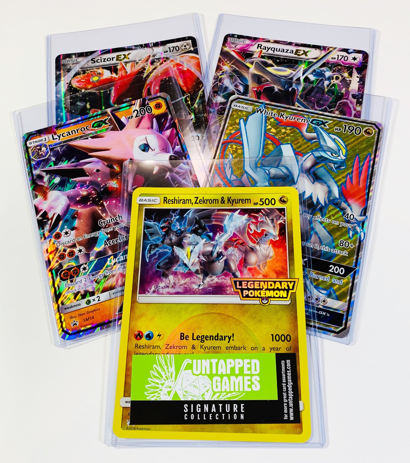 5 Oversized Jumbo Pokémon Cards in Top Loaders – EX GX V VMAX Legendary Full Art – Collector’s Display Trading Cards Rare Promo Lot-5