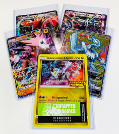 5 Oversized Jumbo Pokémon Cards in Top Loaders – EX GX V VMAX Legendary Full Art – Collector’s Display Trading Cards Rare Promo Lot-5