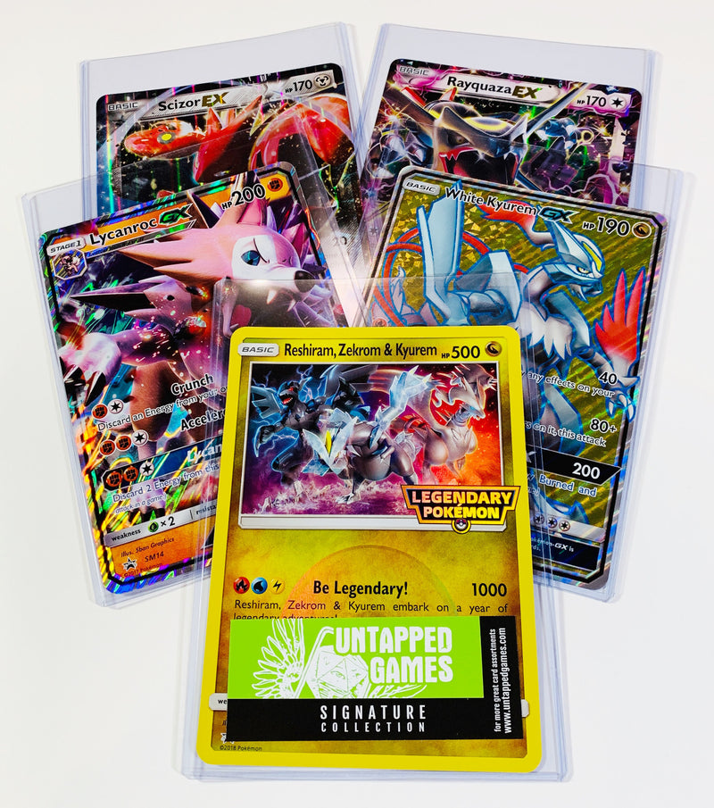 5 Oversized Jumbo Pokémon Cards in Top Loaders – EX GX V VMAX Legendary Full Art – Collector’s Display Trading Cards Rare Promo Lot-5