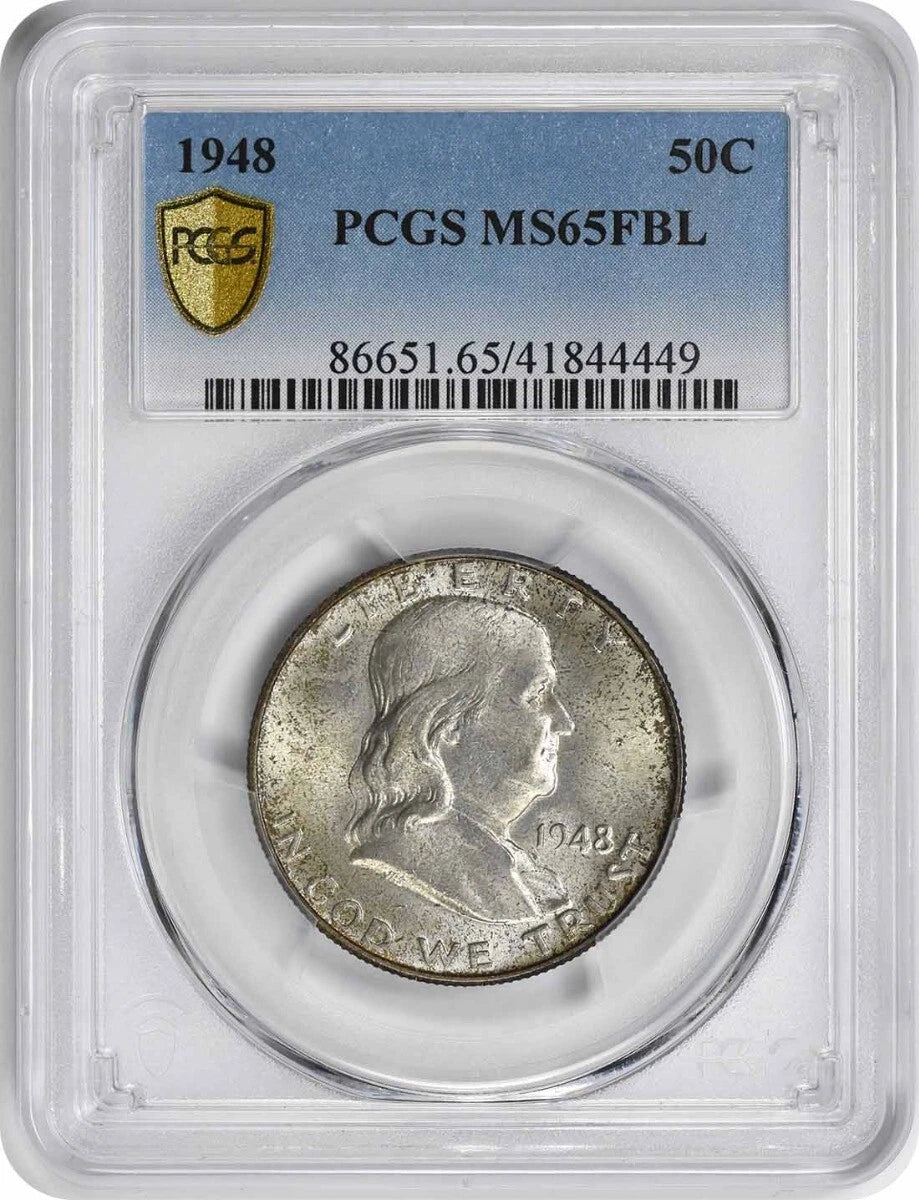 1948 Franklin Silver Half Dollar MS65FBL PCGS-1
