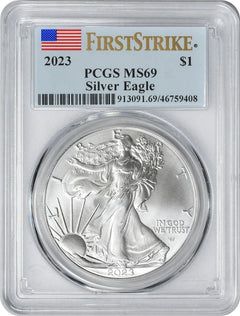 2023 $1 American Silver Eagle MS69 First Strike PCGS-1
