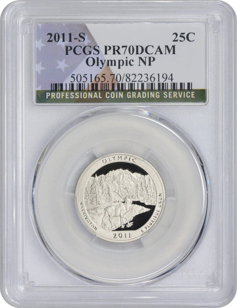 2011-S Flag Clad Olympic ATB National Park Quarter PR70DCAM PCGS-1