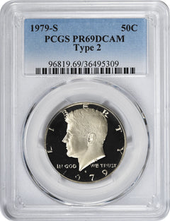 1979-S Type 2 Kennedy Half PR69DCAM PCGS Proof 69 Deep Cameo Clear 'S'-1