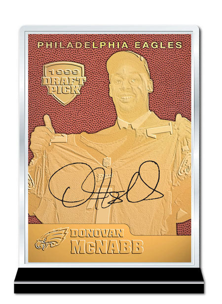 '99 DONOVAN McNABB Eagles Feel The Game 23K GOLD ROOKIE-1