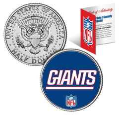 NEW YORK GIANTS NFL JFK Kennedy Half Dollar US Coin *Officially Licensed*-1