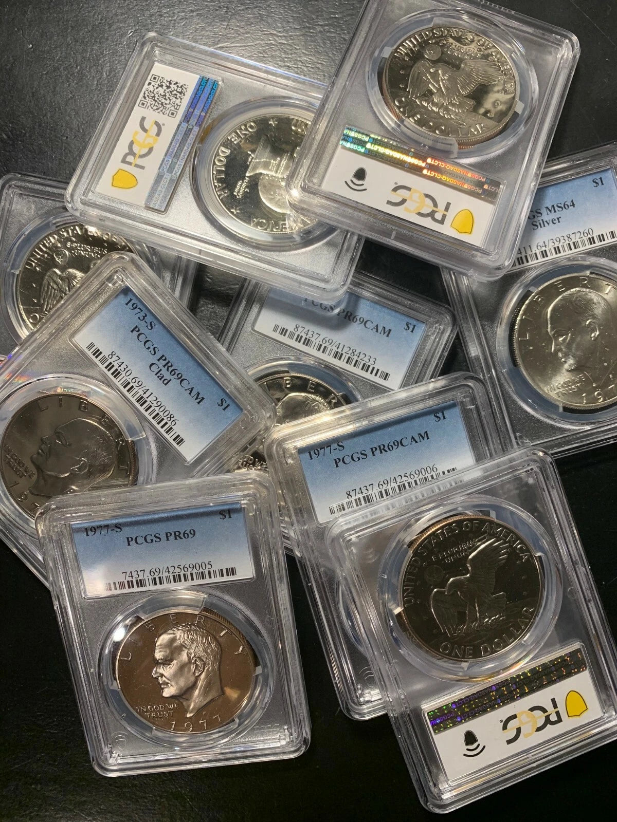 Estate Coin Lot 5x US Eisenhower Ike Dollars ✯ PCGS Certified✯ S P D Proof Unc-1