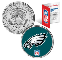 PHILADELPHIA EAGLES NFL JFK Kennedy Half Dollar US Coin *Officially Licensed*-1