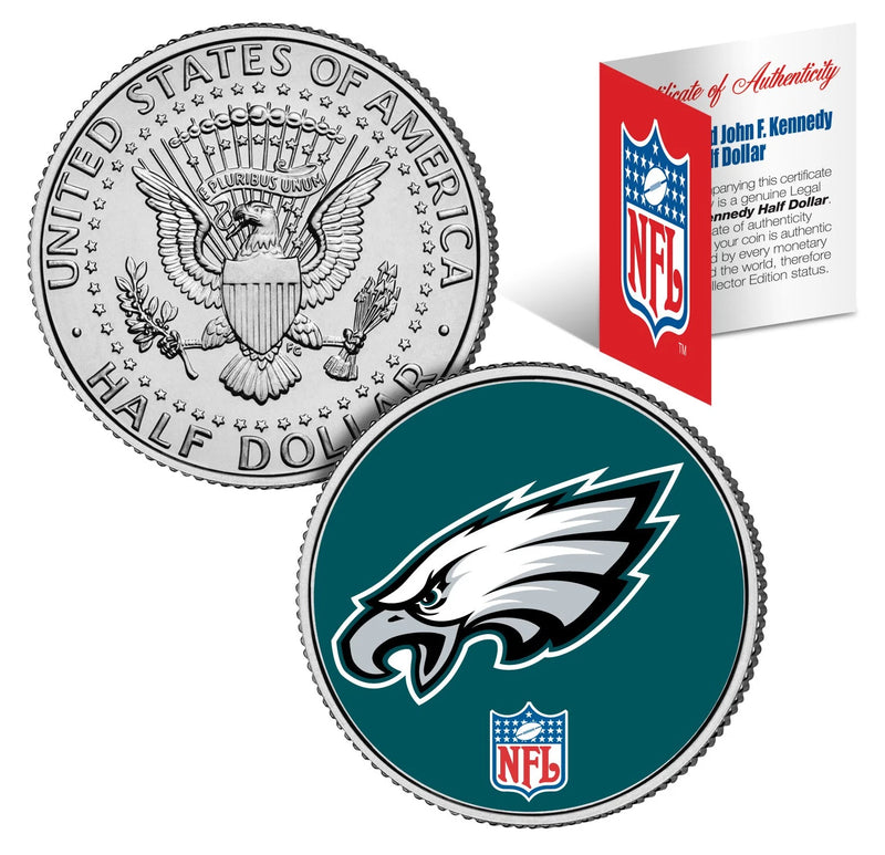 PHILADELPHIA EAGLES NFL JFK Kennedy Half Dollar US Coin *Officially Licensed*-1