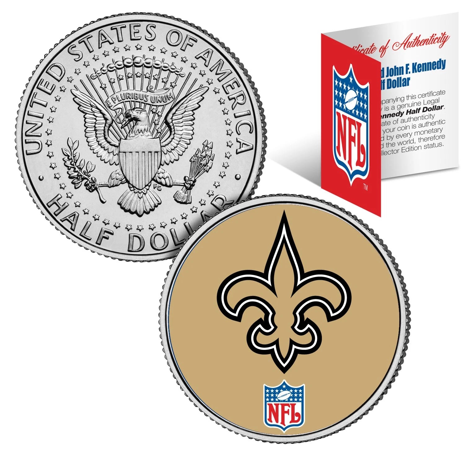 NEW ORLEANS SAINTS NFL JFK Kennedy Half Dollar US Coin *Officially Licensed*-1