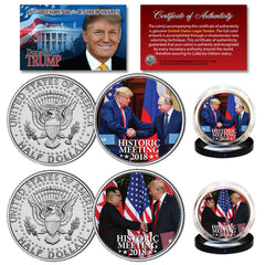 DONALD TRUMP Historic Meetings of 2018 JFK Kennedy 2-Coin Set * MUST SEE *-1