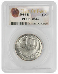 2014-D HOF Hall of Fame Baseball Commemorative Half MS69 PCGS-1