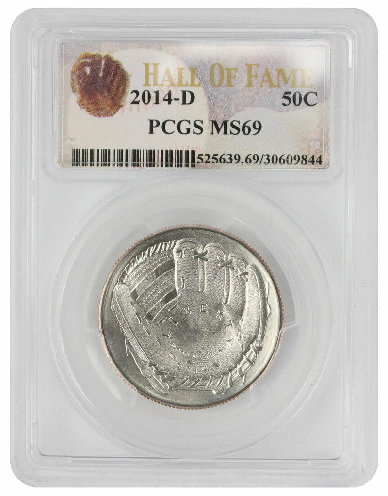 2014-D HOF Hall of Fame Baseball Commemorative Half MS69 PCGS-1