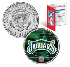 JACKSONVILLE JAGUARS Field JFK Half Dollar U.S. Colorized Coin * NFL Licensed *-1