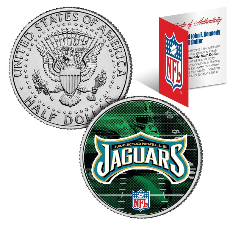 JACKSONVILLE JAGUARS Field JFK Half Dollar U.S. Colorized Coin * NFL Licensed *-1