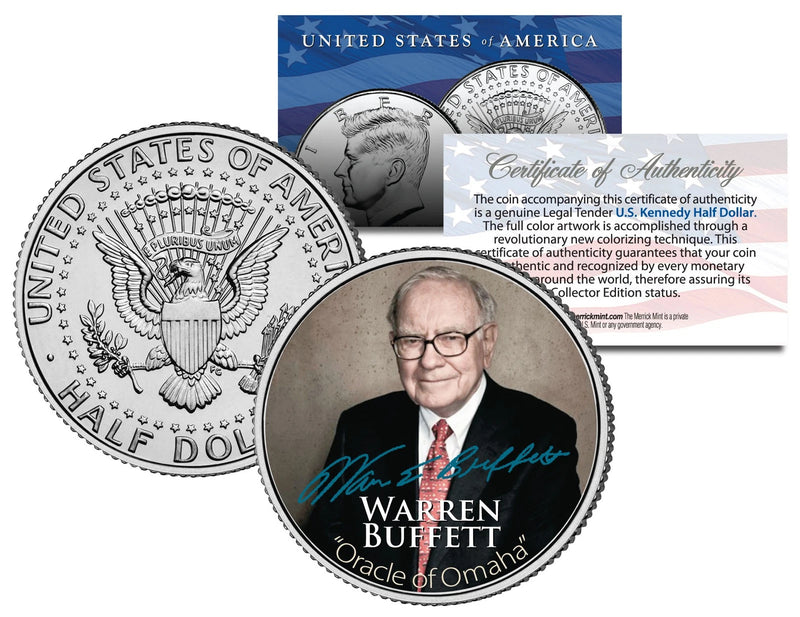 WARREN BUFFETT Most Successful Investor of the 20th Century JFK Half Dollar Coin-1