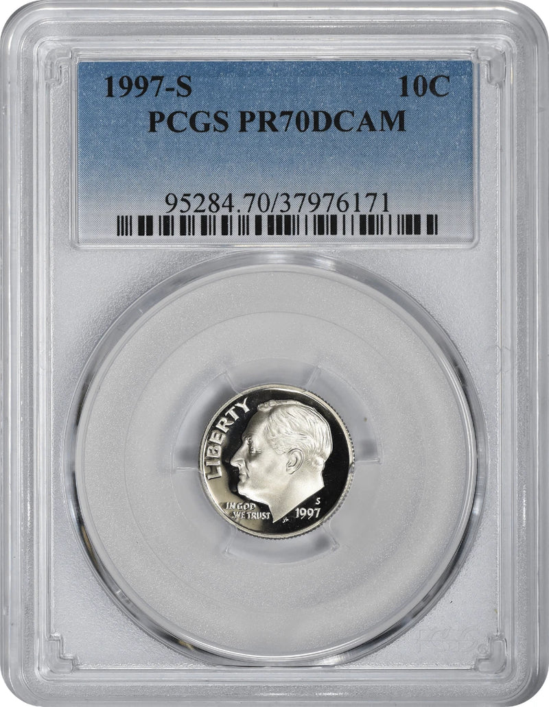 1997-S Roosevelt Dime PR70DCAM Clad PCGS-1