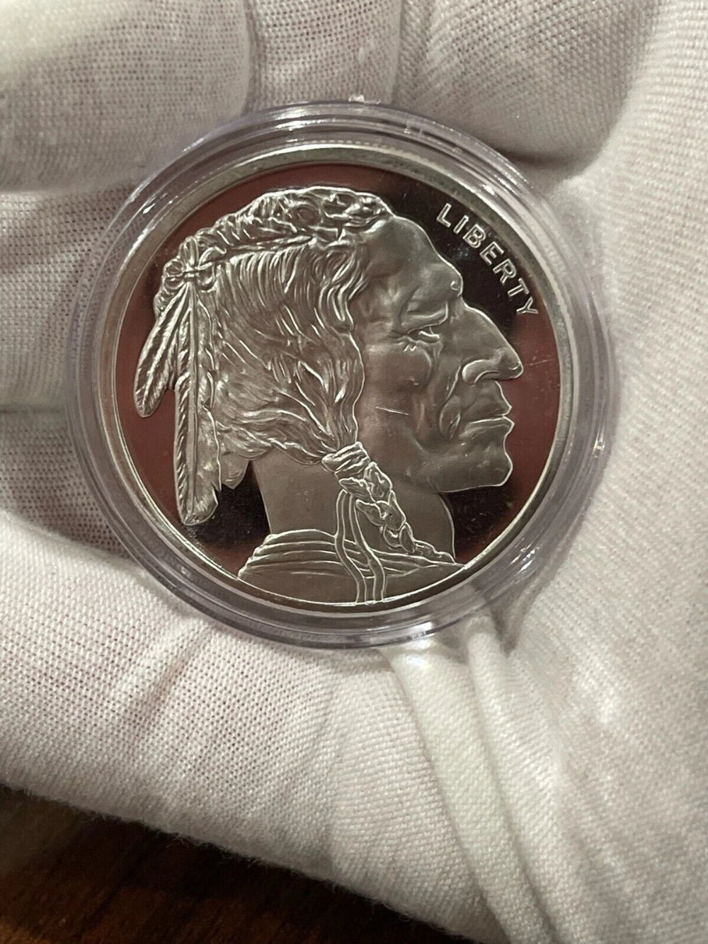 Lote de 2 monedas redondas de plata fina Buffalo de 1 onza troy .999