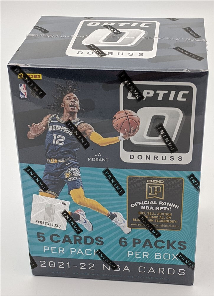Factory Sealed 6 Pack Blaster Box 2021-22 Panini Donruss Optic Basketball Cards-1