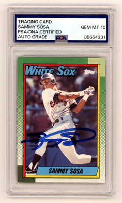 Sammy Sosa 1990 Topps 692 Signed Rookie RC PSA 10 Auto Chicago White Sox-1