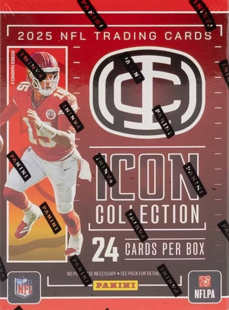 Patrick Mahomes 2025 Panini Icon Collection 24 Card Blaster Box MEMORABILIA Card-1