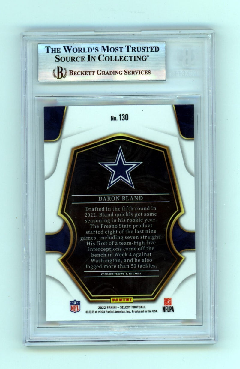 Daron Bland 2022 Panini Select 130 Premier Level Signed RC BGS Authentic Auto-2