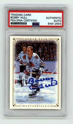 Bobby Hull 2008-09 Upper Deck Masterpieces #46 Signed PSA Authentic Auto HOF-1
