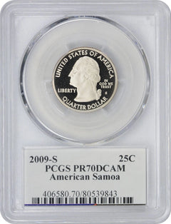 2009-S Flag Clad American Samoa State Quarter PR70DCAM PCGS 70 Deep Cam-2