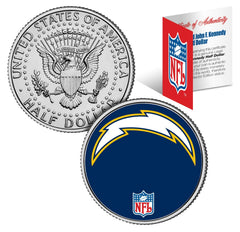 SAN DIEGO CHARGERS NFL JFK Kennedy Half Dollar US Coin *Officially Licensed*-1