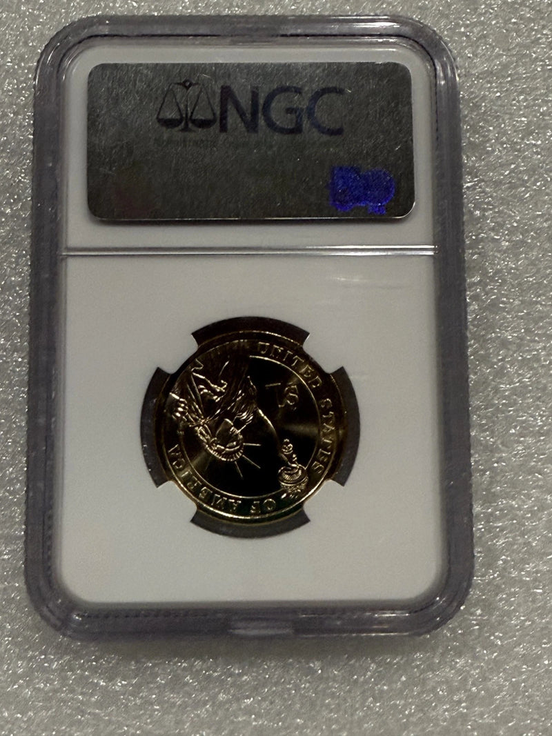 2007 P John Adams President Dollar Coin NGC MS 66 ~ FIRST DAY OF ISSUE-2