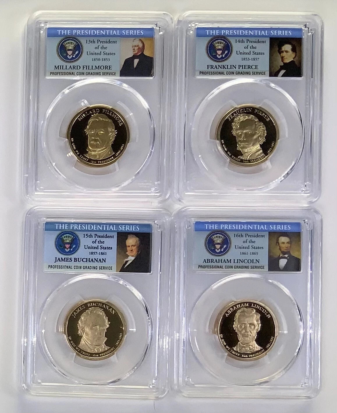 2007 - 2011 S First 20 Presidential $1 PCGS 70 Proof Dollar Set incl Lincoln-7
