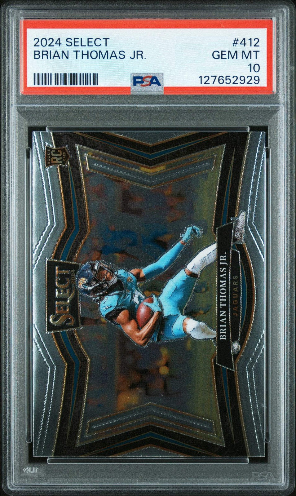 Graded 2024 Panini Select Brian Thomas Jr. #412 Rookie RC Card PSA 10 Gem Mint-1