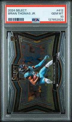 Graded 2024 Panini Select Brian Thomas Jr. #412 Rookie RC Card PSA 10 Gem Mint-1