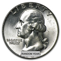 90% Silver Washington Quarters 40-Coin Roll BU-2