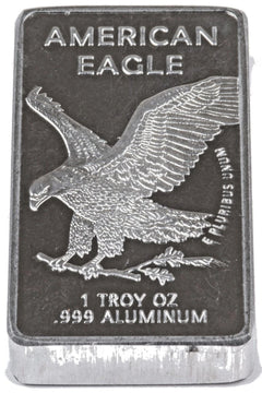 1 TROY OUNCE/OZ .999 Pure Aluminum (Al) Metal Walking Liberty Bar - Eagle-5