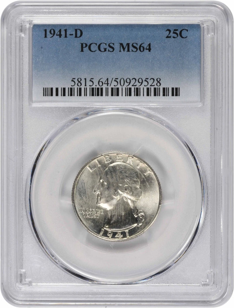 1941-D Washington Quarter MS64 PCGS-1