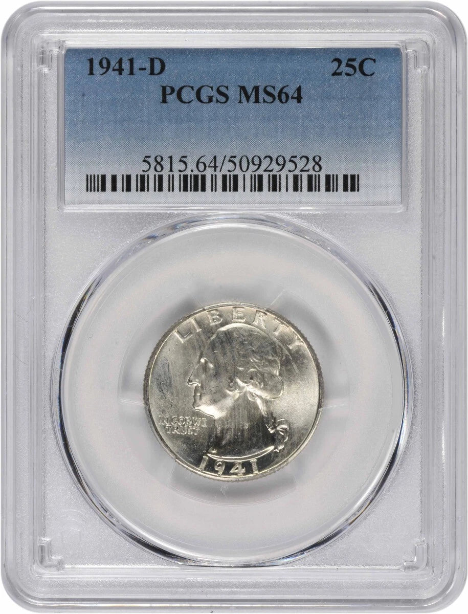 1941-D Washington Quarter MS64 PCGS