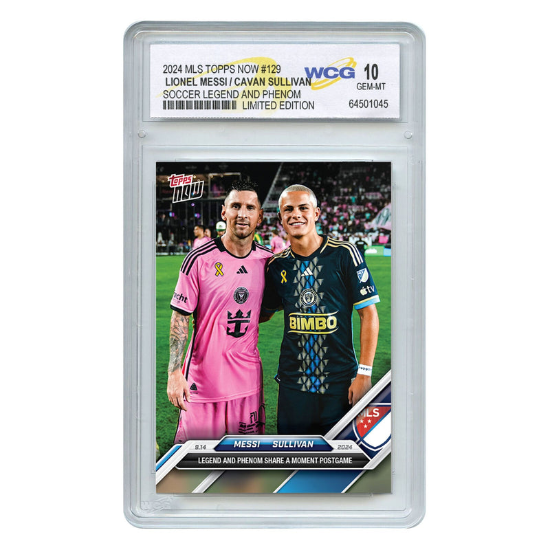 2024 MLS Topps LIONEL MESSI / CAVAN SULLIVAN Legend & Phenom Card #129 - GEM 10-3