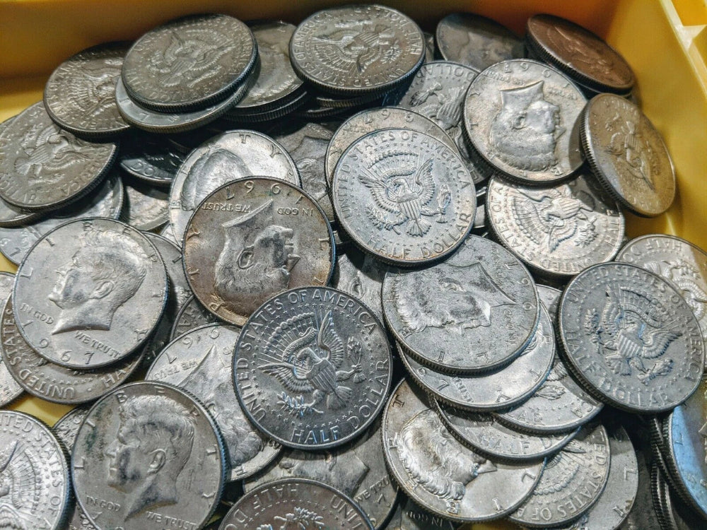 OLD US COINS COLLECTION ~ 90% SILVER LOT ~ HOARD Pre1964 UNC BULLION BAR ~-4