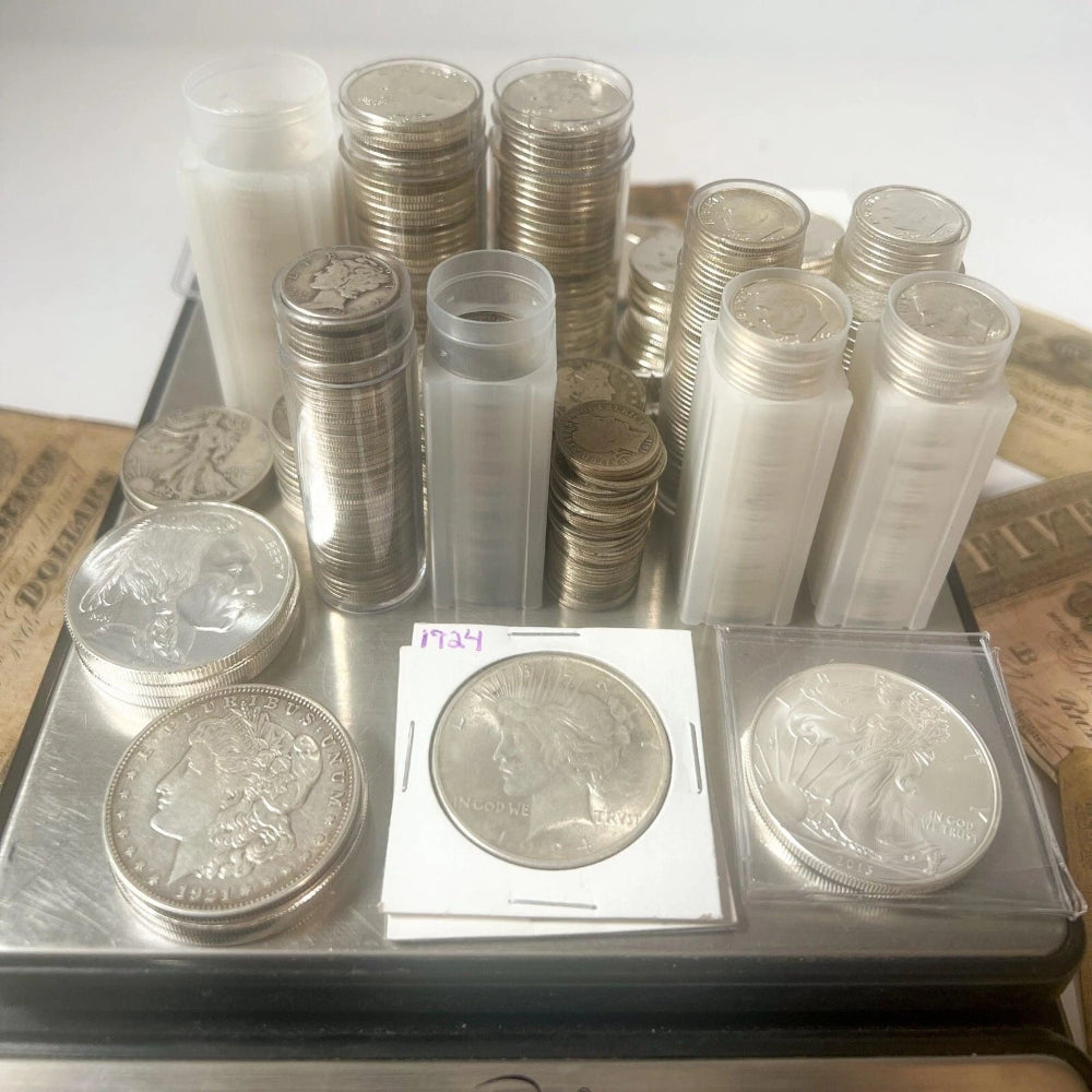 Lote mixto de monedas de plata estadounidenses antiguas (escala de plata estadounidense) | Liquidación-3