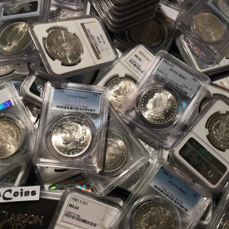✯PCGS NGC US Silver Peace Dollars 1921-35 ✯ BU UNC Coins From Graded Estate Lot✯-1