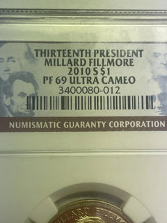 2010-S Millard Fillmore One Dollar NGC PF 69 Ultra Cameo-9