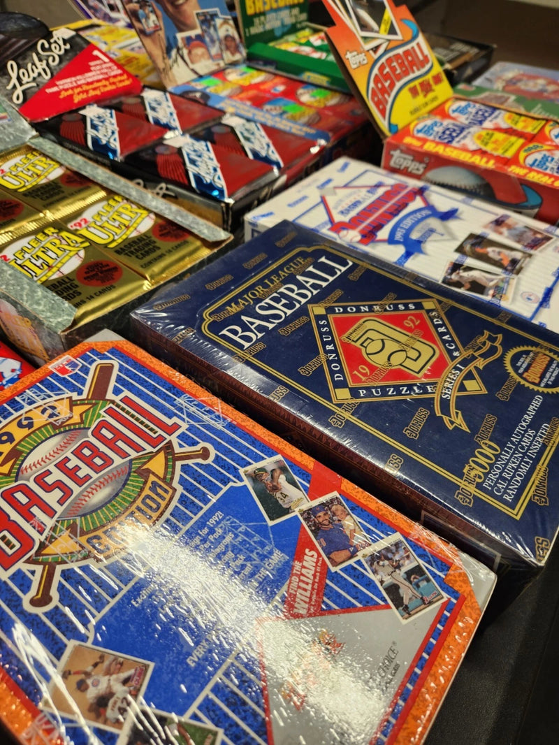 ESTATE SALE- Lot of 100 Old Unopened BASEBALL CARDS In packs. SUPER BONUS!!!!-9