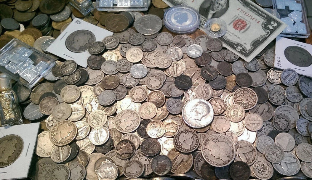 ☆ 100 Coin Lot From Old Estate Hoard! ☆ Old US & World Coins GOLD SILVER Roman ☆-8