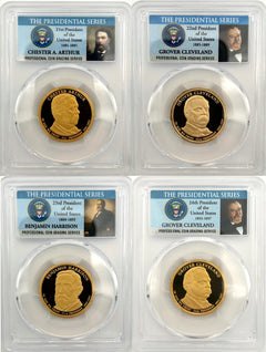 2007 - 2010, 2011 - 2016 S COMPLETE 39 Presidential $1 PCGS 70 Proof Dollar Set-9