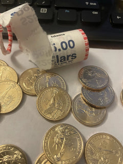 2007-D John Quincy Adams US Mint Dollar Coins Opened Roll Of 25-9