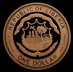 2026 Liberia Lunar Horse UHR Reverse Proof 5 oz Copper Coin w/ COA-6