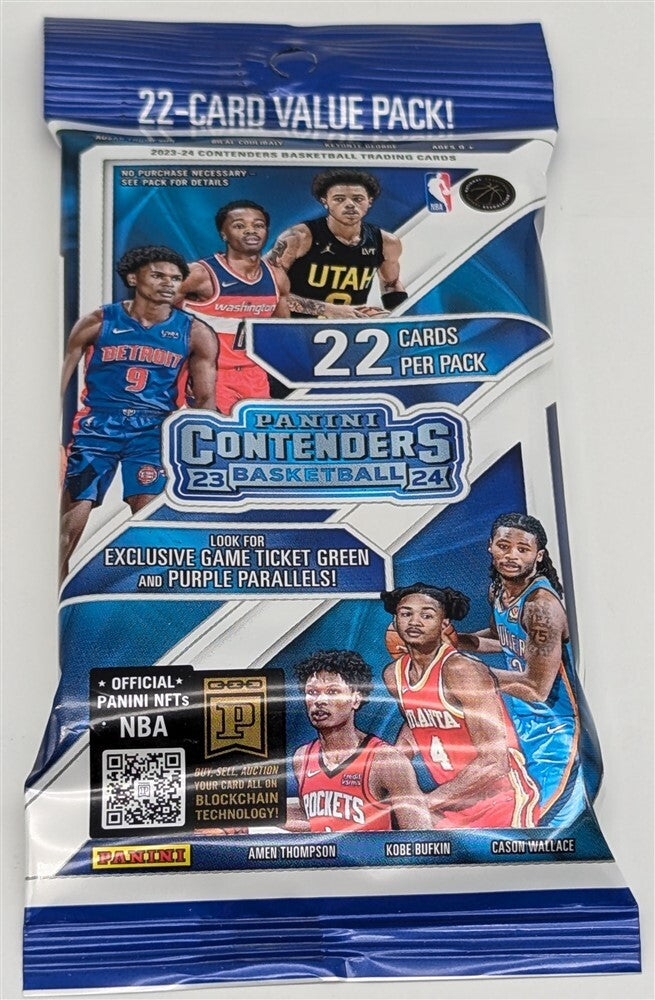 ONE Fat Pack Cello 2023-2024 Panini Contenders NBA Basketball Cards 23-24-1